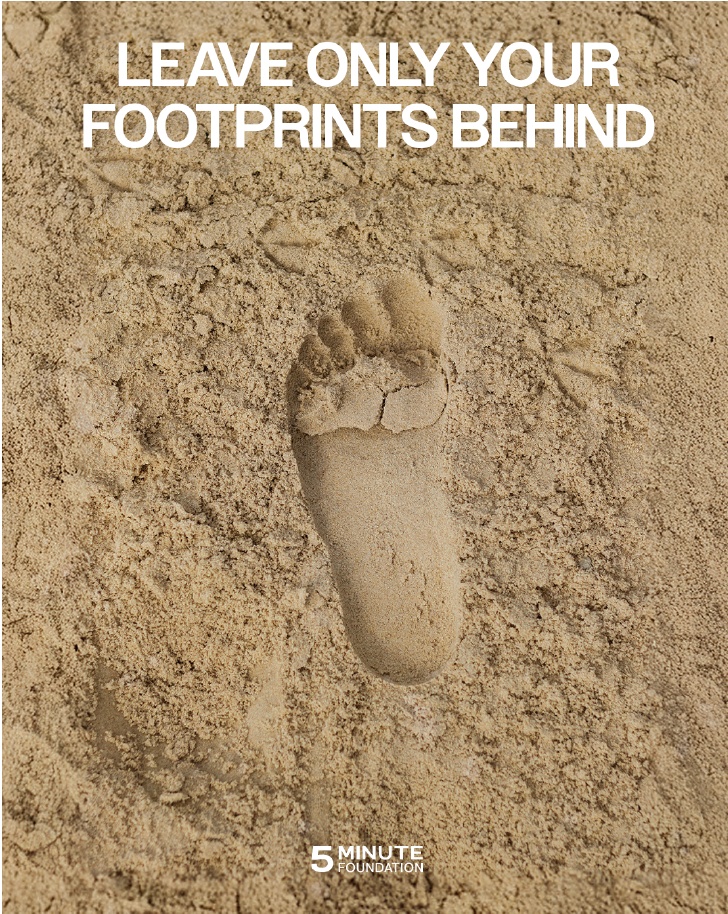 Leave only your footprints behind poster